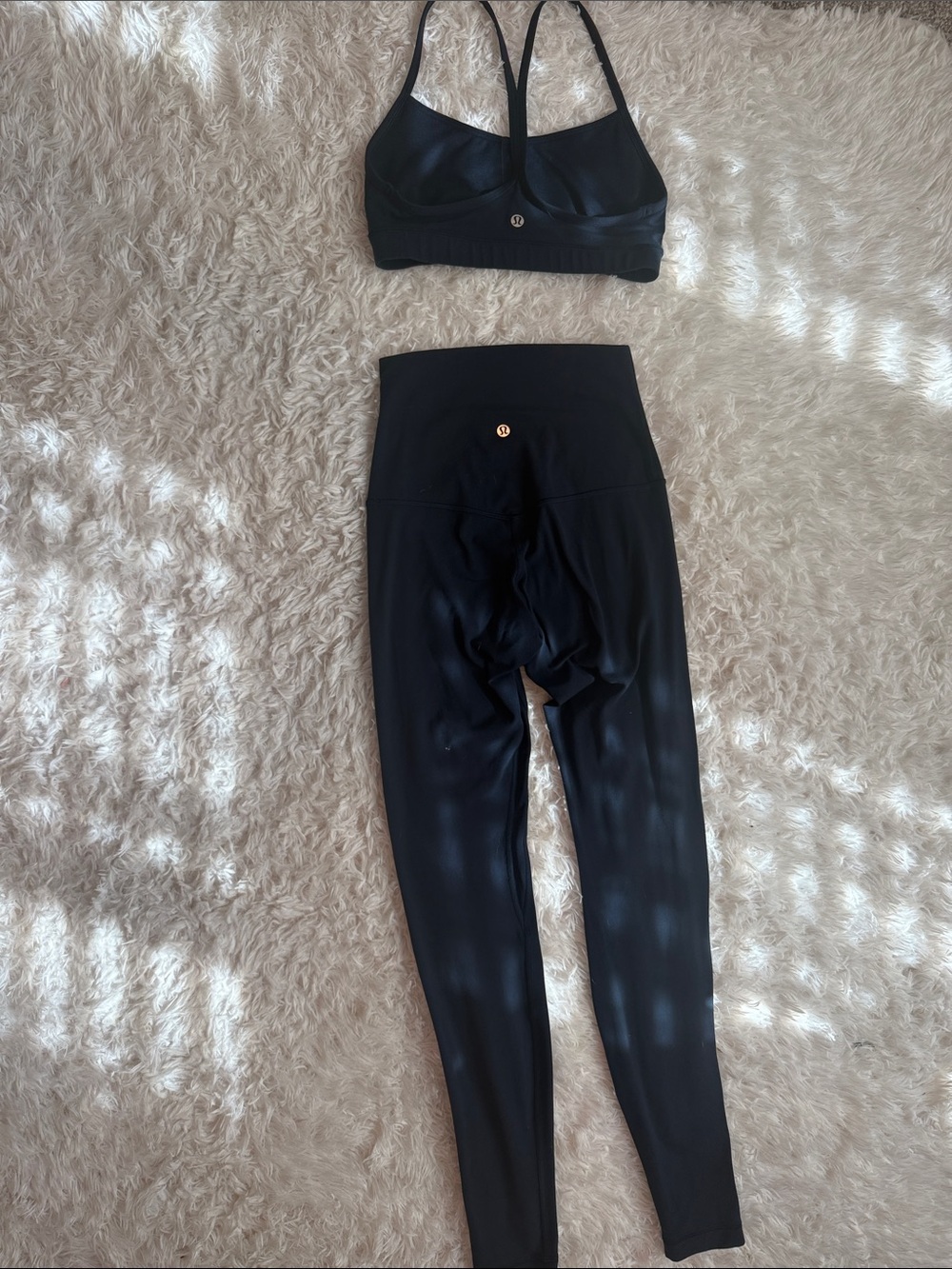Lululemon Align High-Waist Leggings and Flow Y bra set Navy